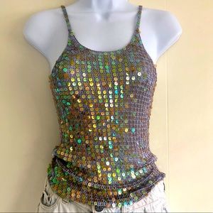 Rave🧜‍♀️ sequin sparkle top size small sparkle
